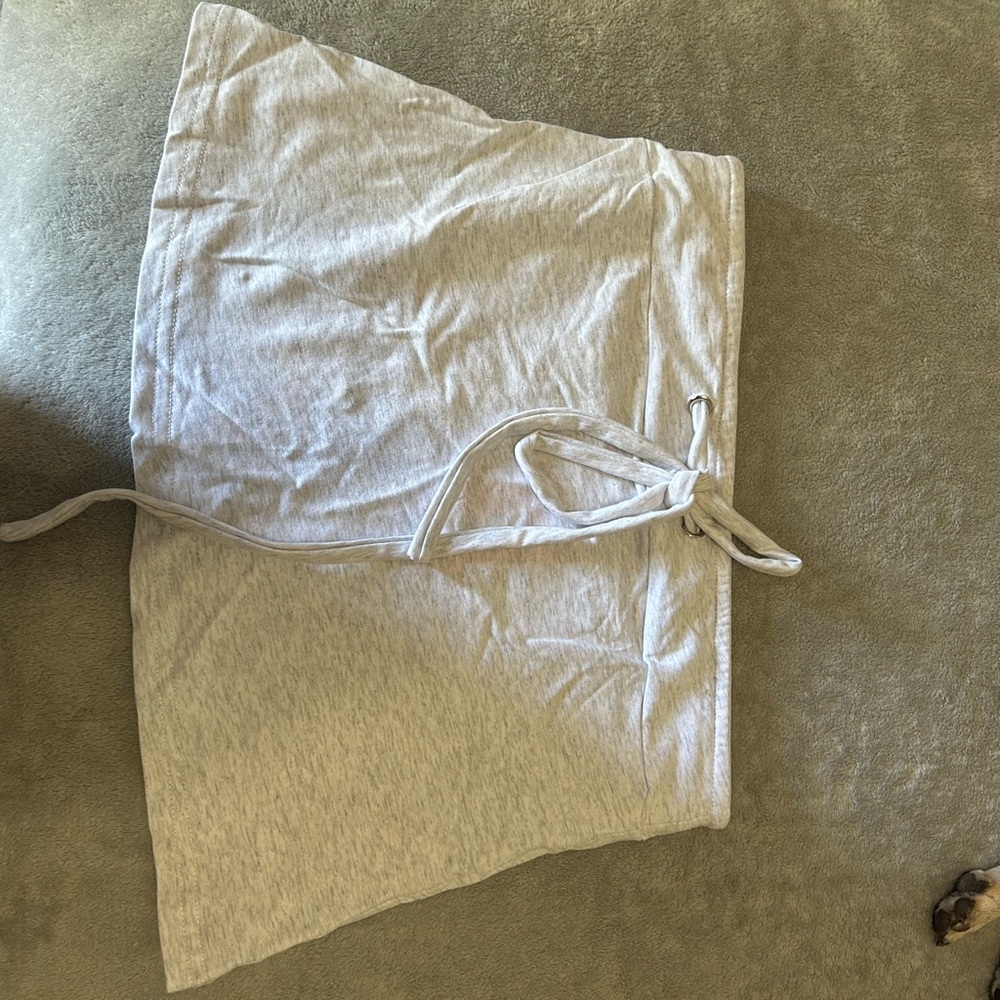 Gray Drawstring top